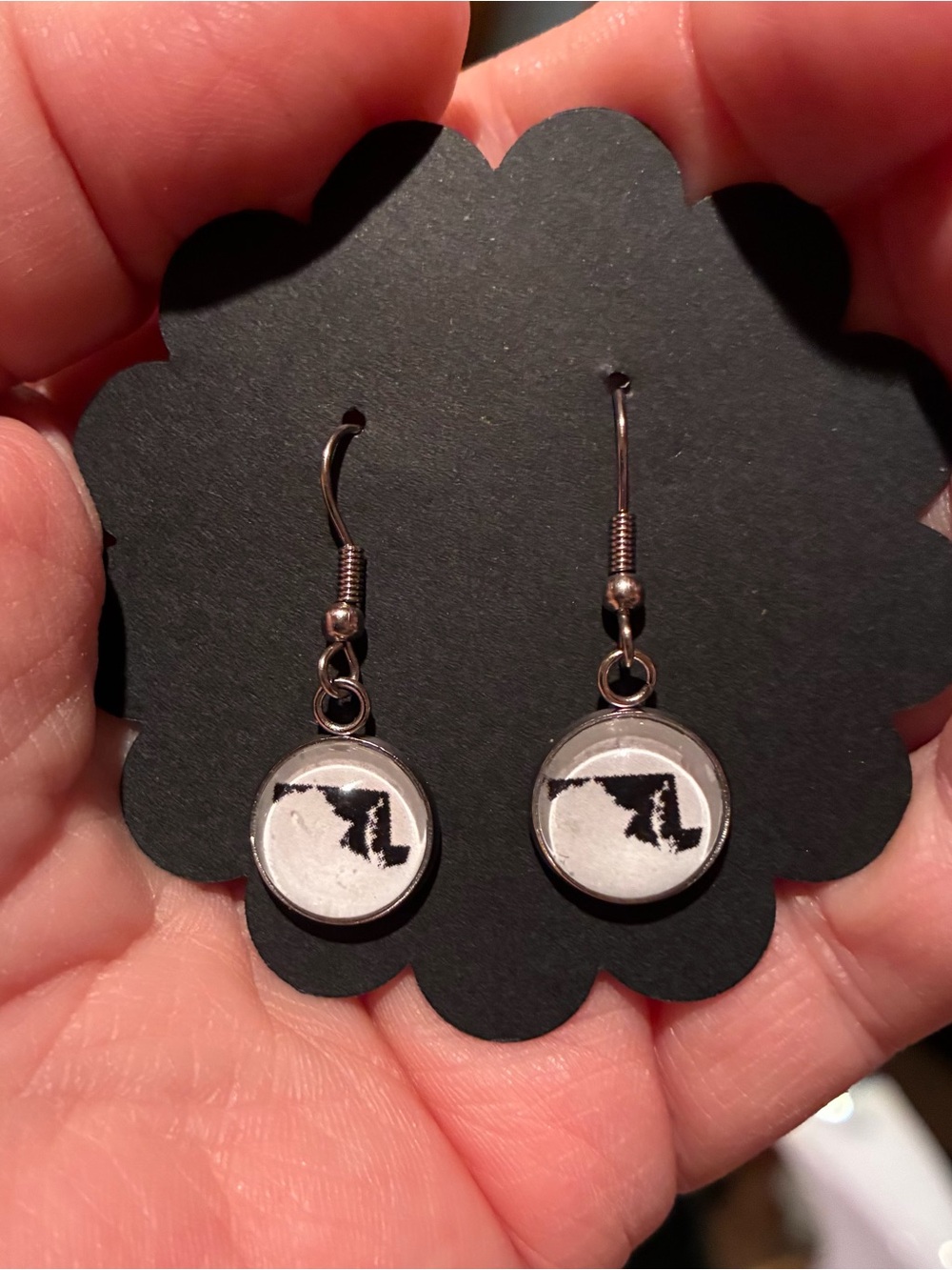Massachusetts Silhouette 12mm Dangle Earrings